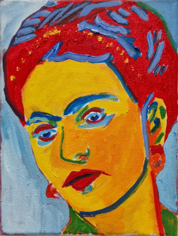 Frida Kahlo - Öl auf Leinwand von R.F.Myller