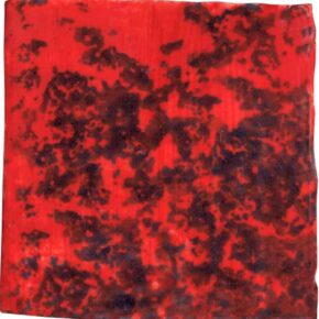 Keramik Pflasterstein zweifarbig rot dunkelblau von Guido Kratz aus Hannover